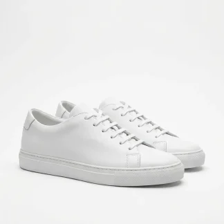 Leder-Sneaker Weiß